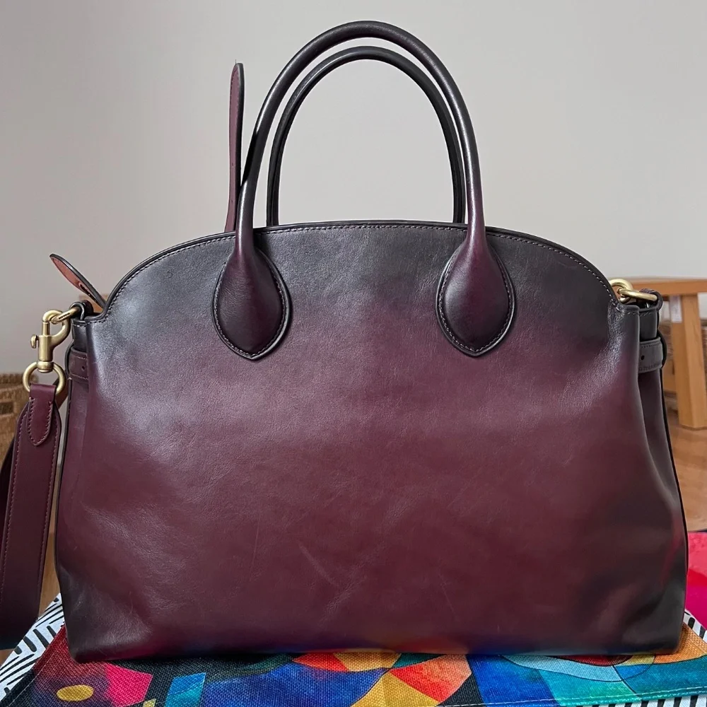 Coach Soft Empire Carryall Bag 40 In Merlot - Picture 3 of 14
